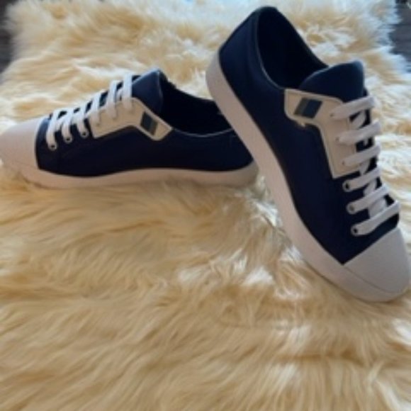 BLUE PRADA SNEAKERS!!! GREAT CONDITION!!!  ONLY WORN ONCE!!!! - Picture 1 of 5
